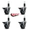 Service Caster 3.5'' Thermoplastic Rubber Swivel 1-1/4'' Expanding Stem Caster Set with Brake, 4PK SCC-EX20S3514-TPRB-PLB-114-4 - alternate 3